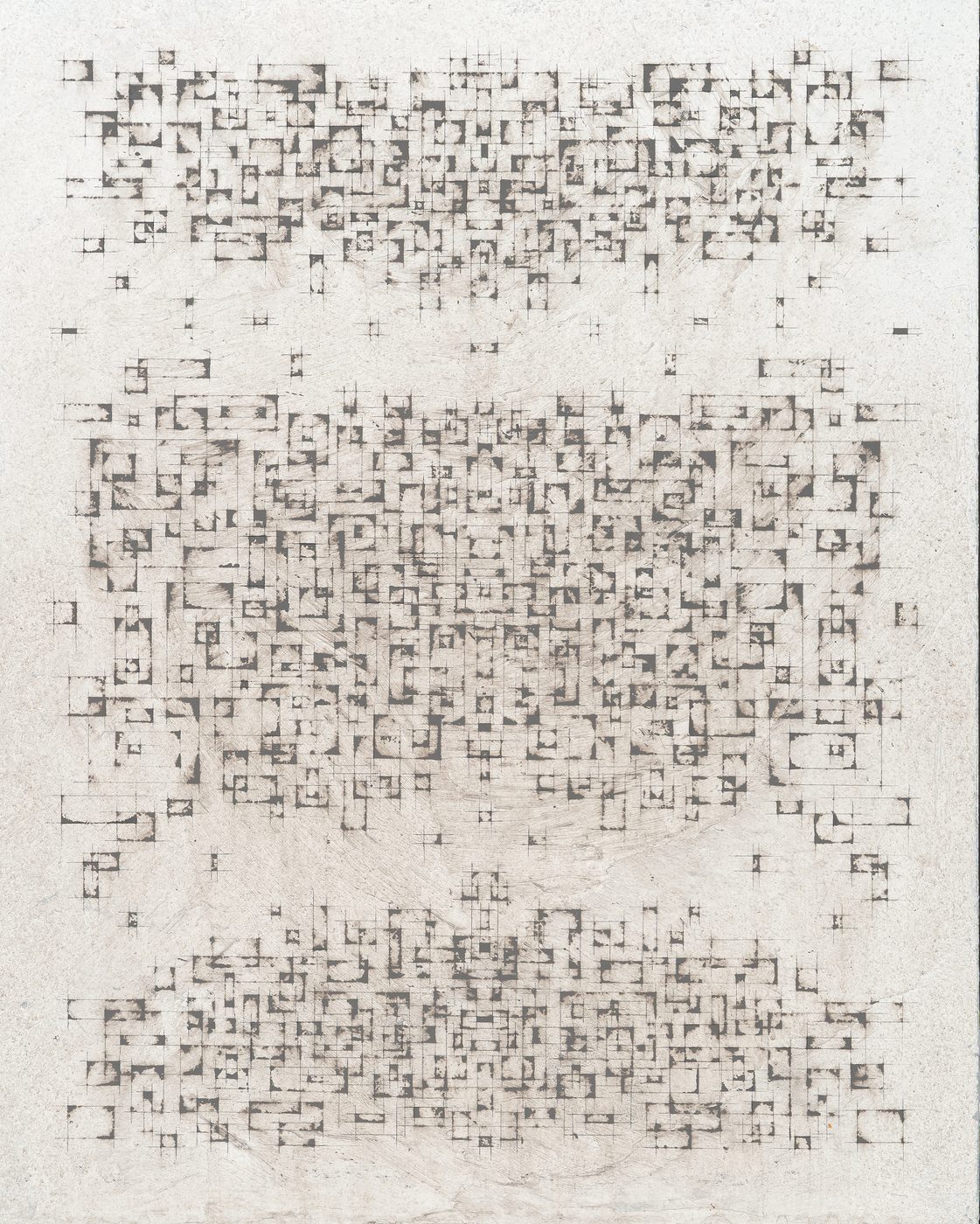 Dustin Smith — Gray Matter — acrylic & graphite on panel