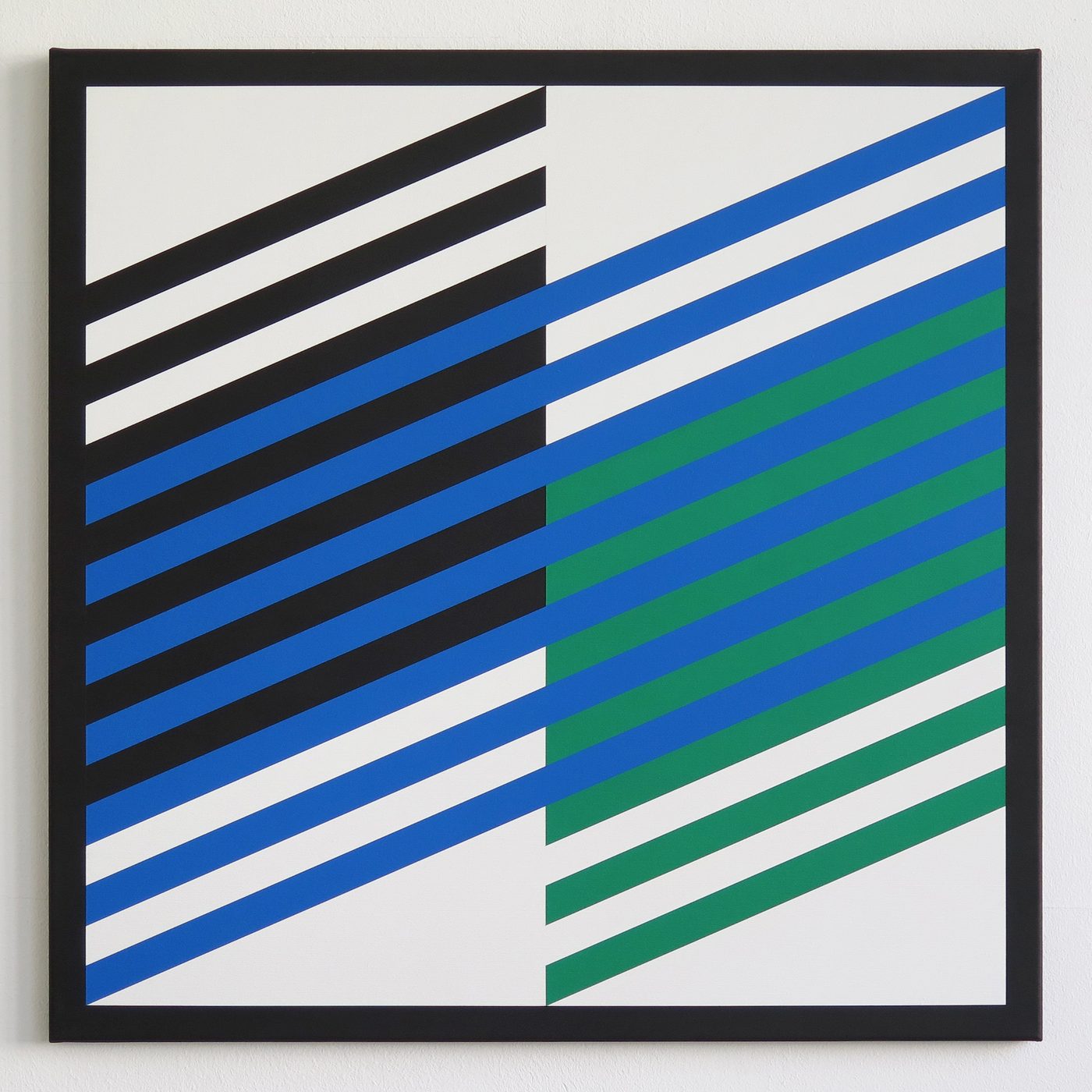 Thomas Poeser — Diagonals V (black, blue, green)